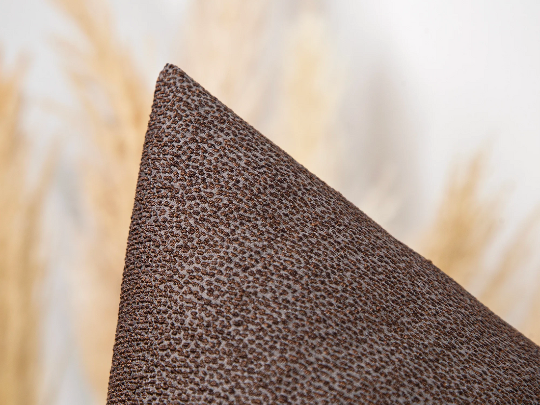 Brown Spotted Jacquard Pillow Cover