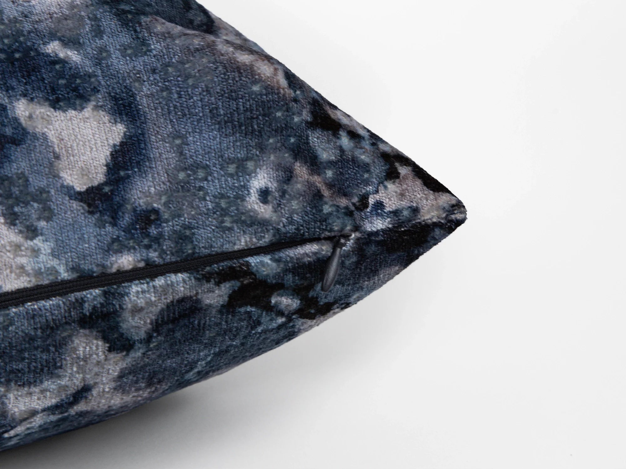 Storm Blue Watercolor Velvet Pillow Cover