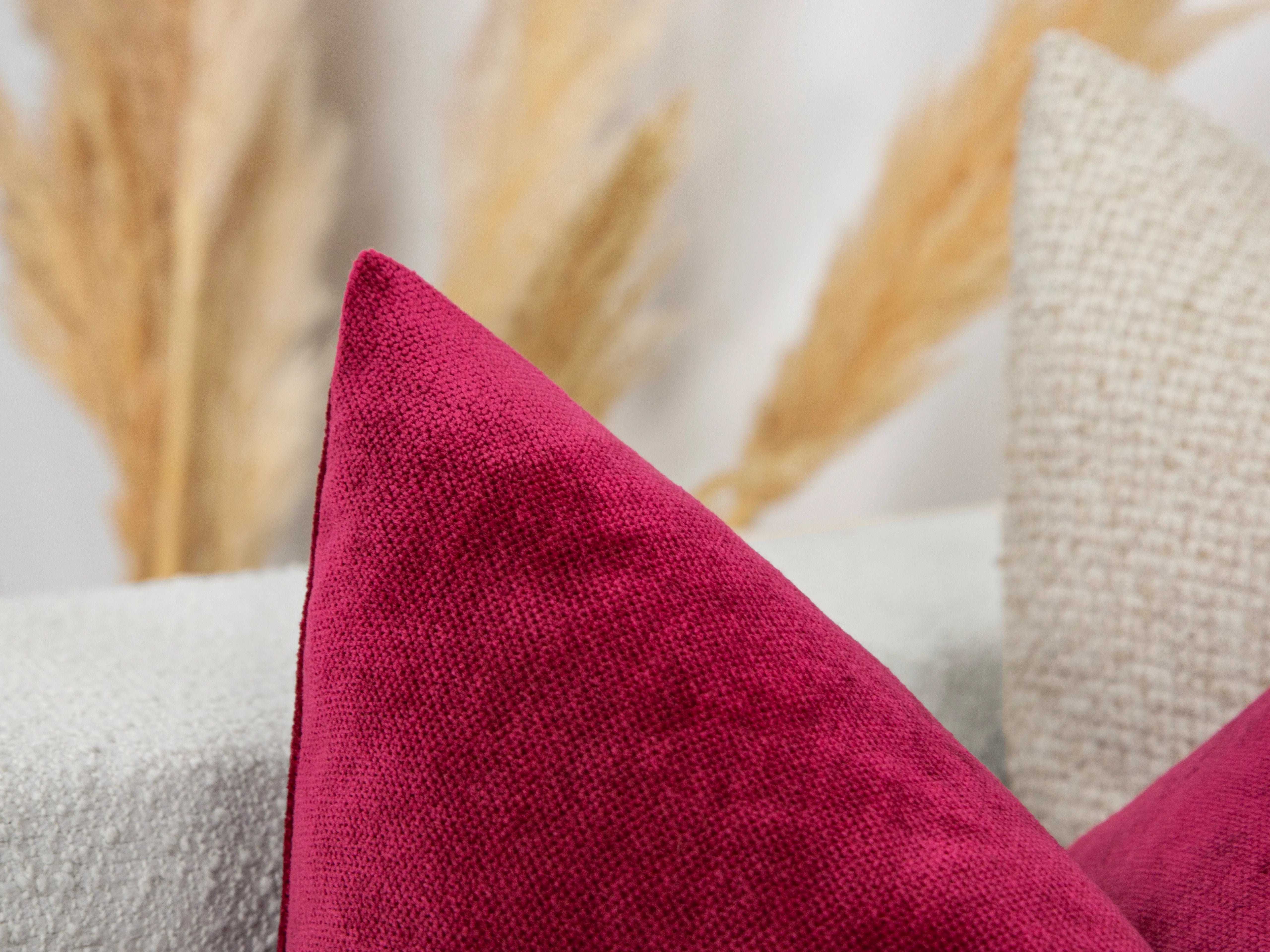 Fuchsia Throw Pillow Cover