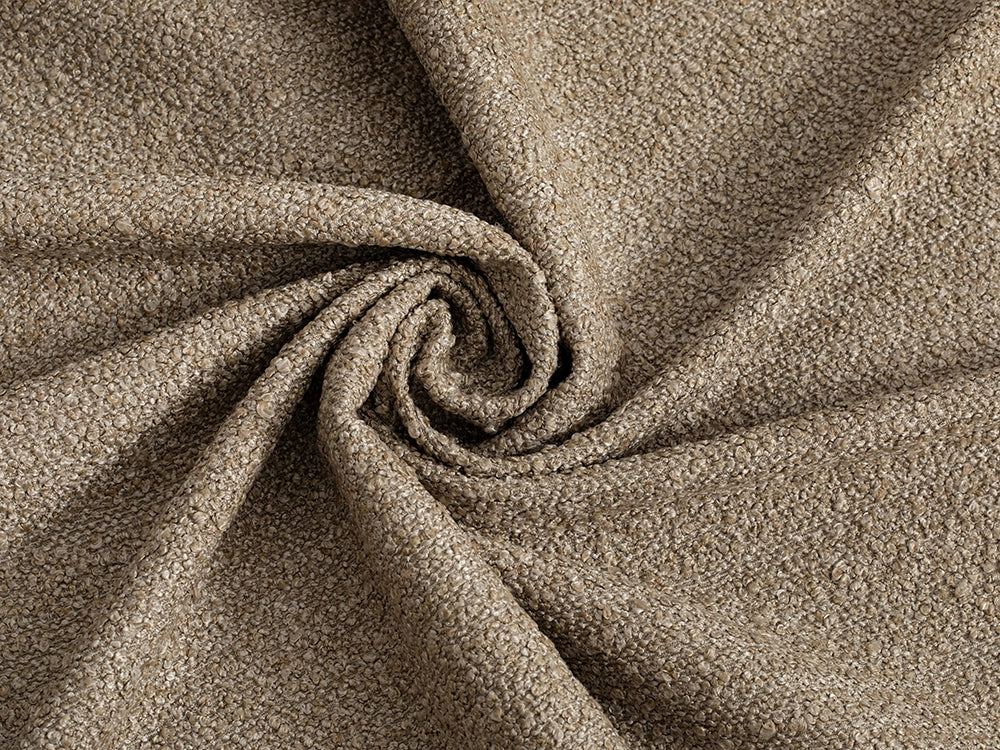 Taupe Beige Boucle Upholstery Fabric - Warm & Textured