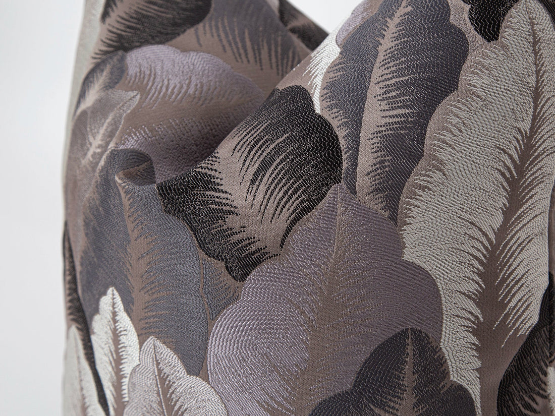 Taupe Jacquard Pillow Cover - Woven & Luxury