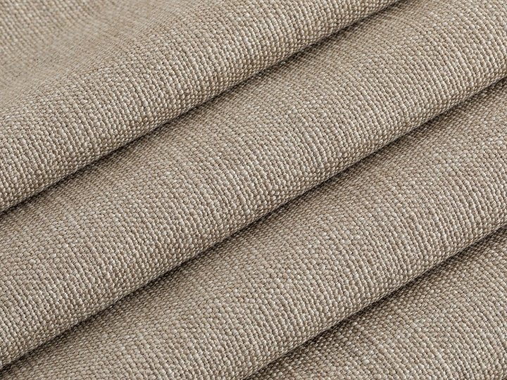Taupe Beige Linen Look Upholstery Fabric - Woven & Heavy