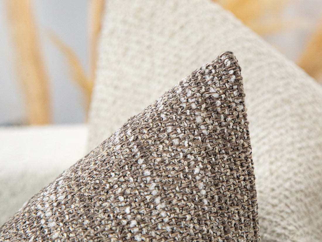 Taupe Beige Pillow Cover - Woven & Textured