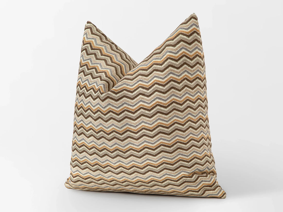 Beige Chevron Pillow Cover