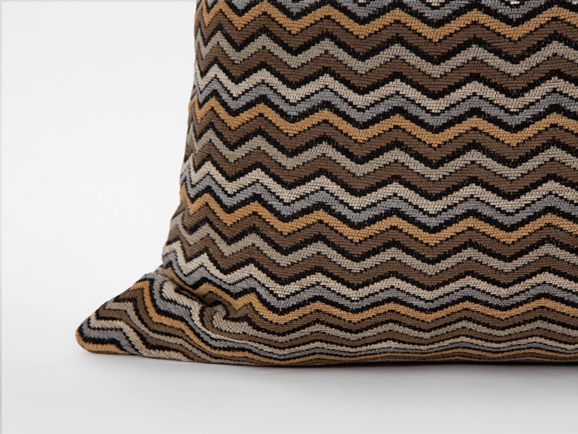 Dark Taupe Chevron Pillow Cover