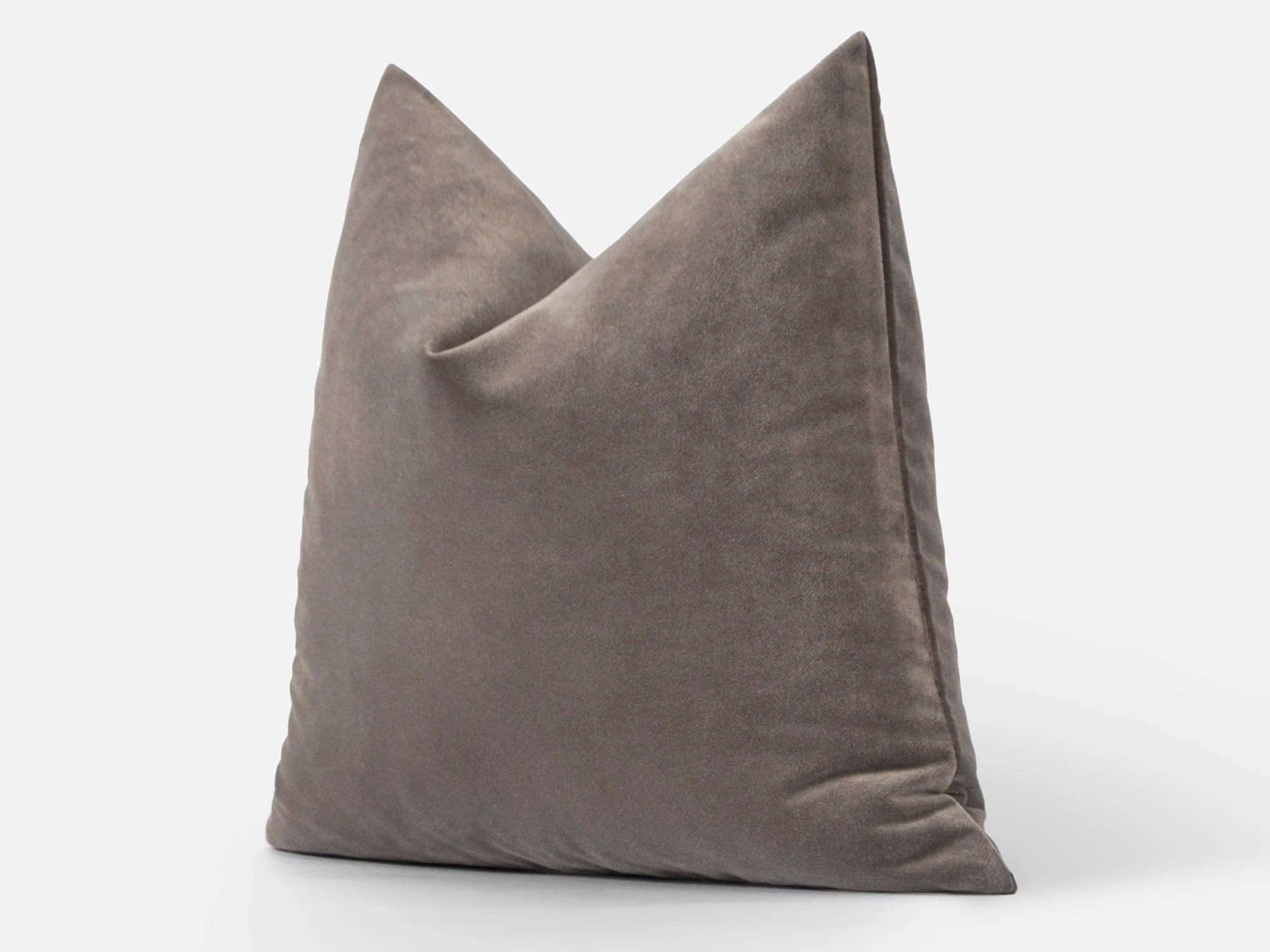Taupe Velvet Pillow Cover
