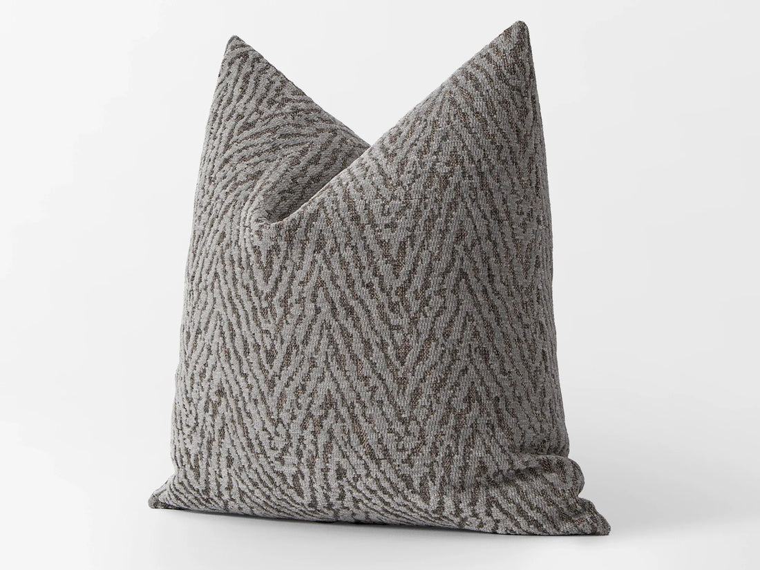 Taupe Gray Chevron Pillow Cover