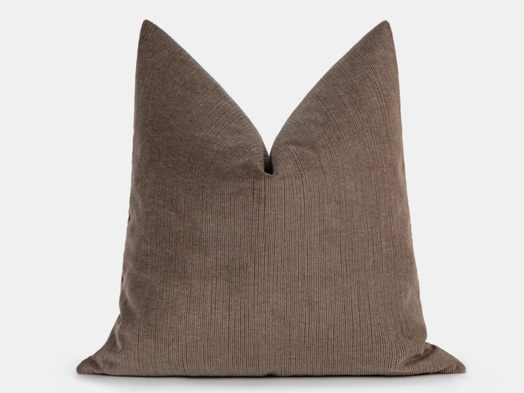 Taupe Ribbed Velvet Pillow Cover