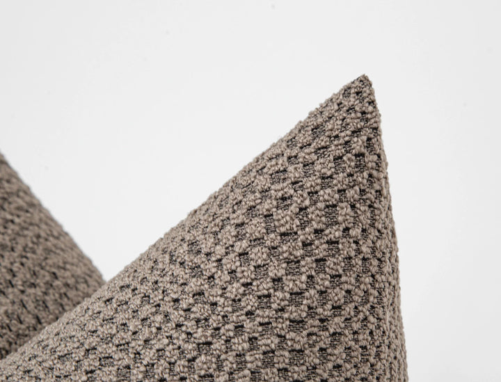 Taupe Tactile Textured Pillow Cover - District