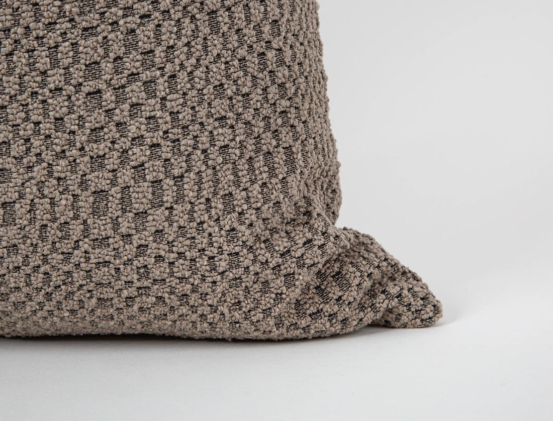 Taupe Tactile Textured Pillow Cover - District