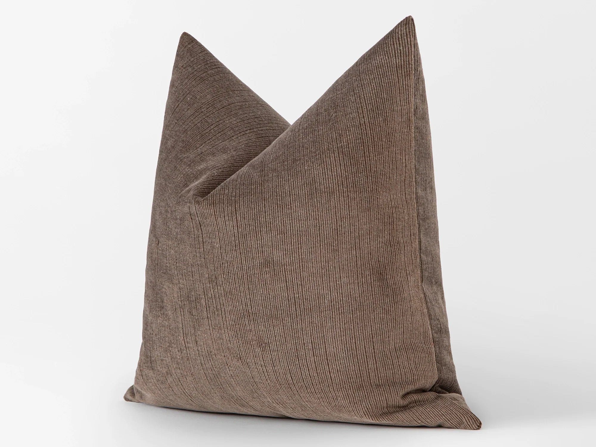 Taupe Ribbed Velvet Pillow Cover