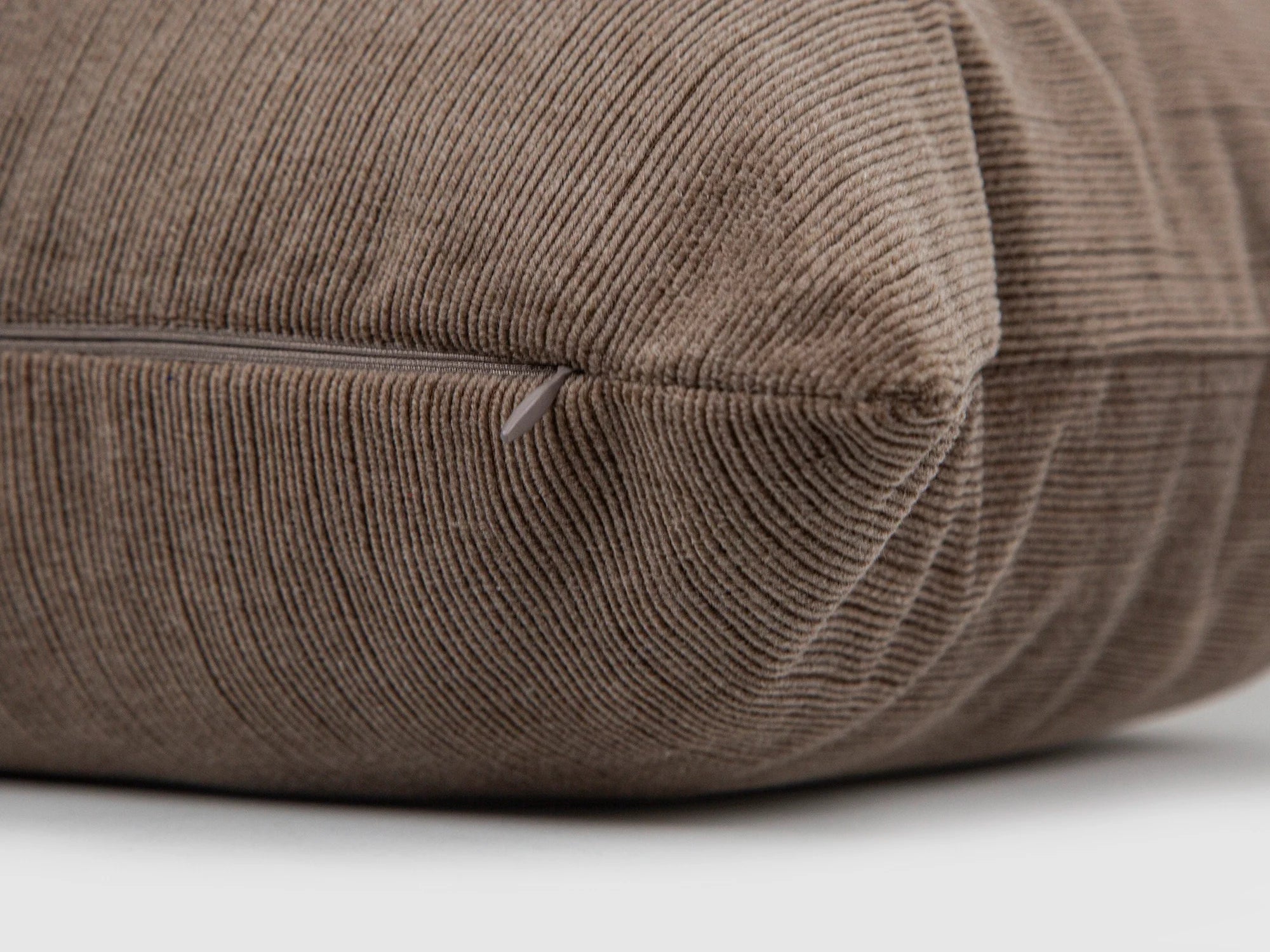 Taupe Ribbed Velvet Pillow Cover