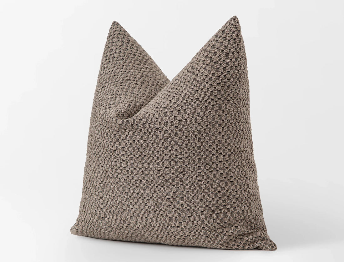 Taupe Tactile Textured Pillow Cover - District