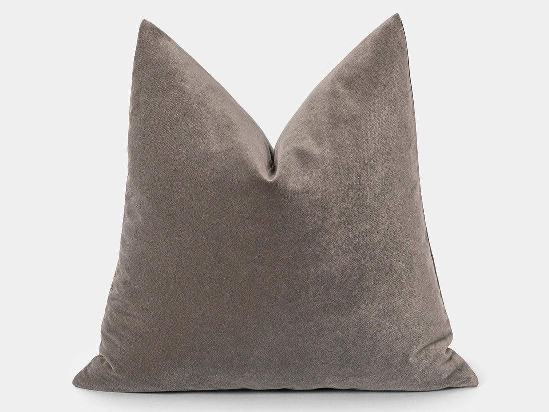 Taupe Velvet Pillow Cover