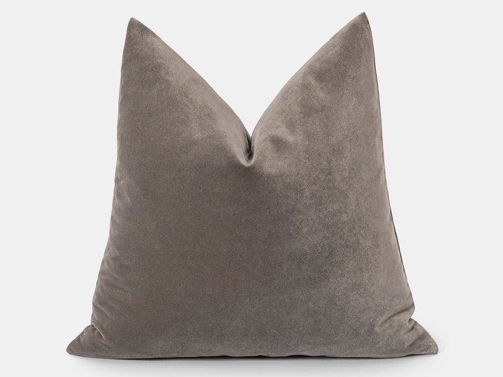 Taupe Velvet Pillow Cover