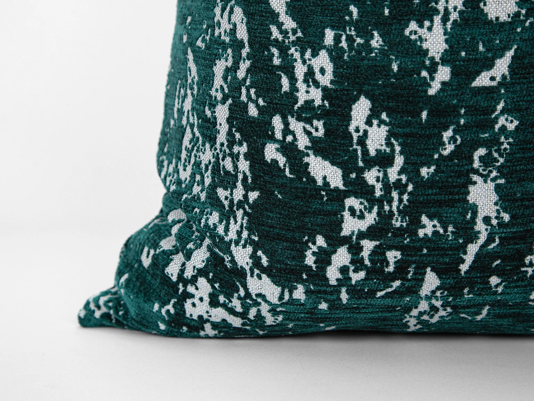 Teal Abstract Textured Pillow Cover