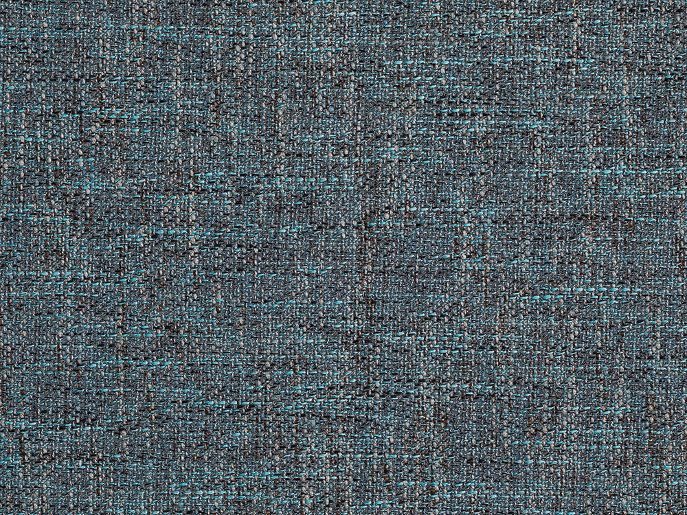 Teal Blue Woven Upholstery Fabric - Linen Look