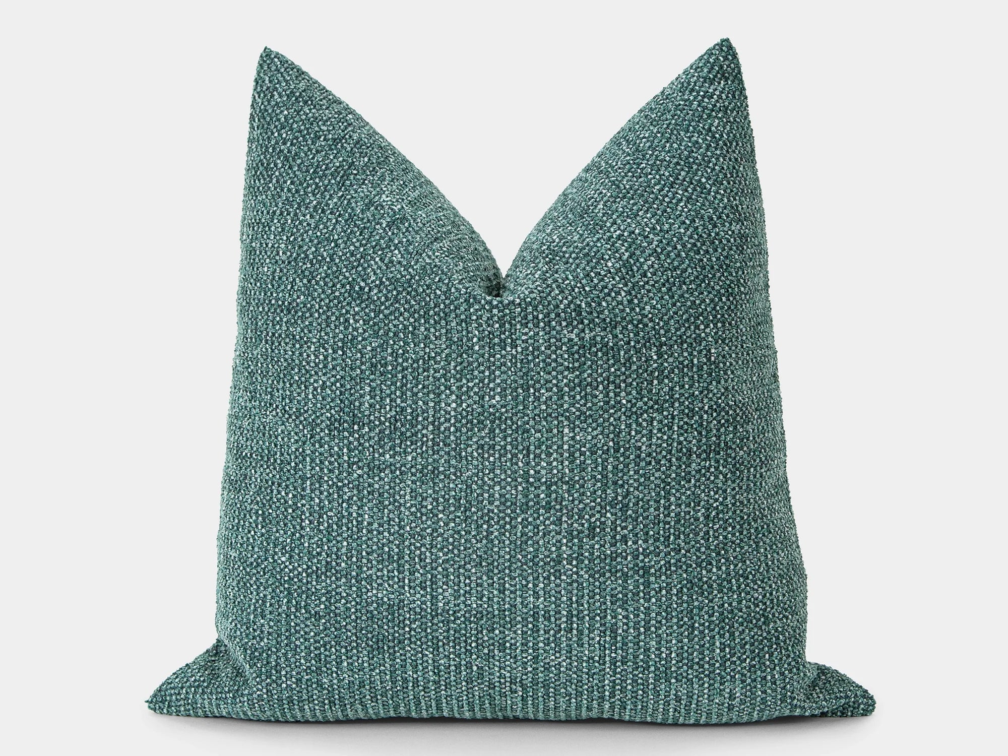 Teal Textured Striped Pillow Cover
