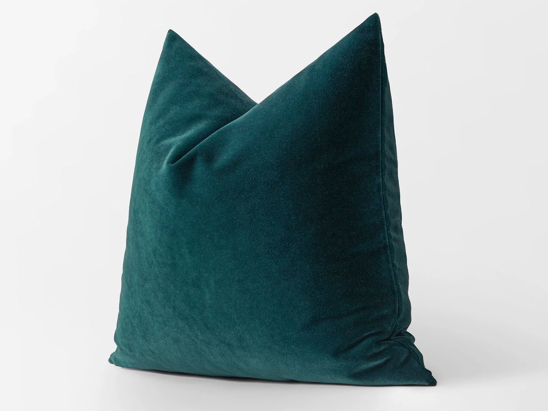 Dark Teal Velvet Pillow Cover