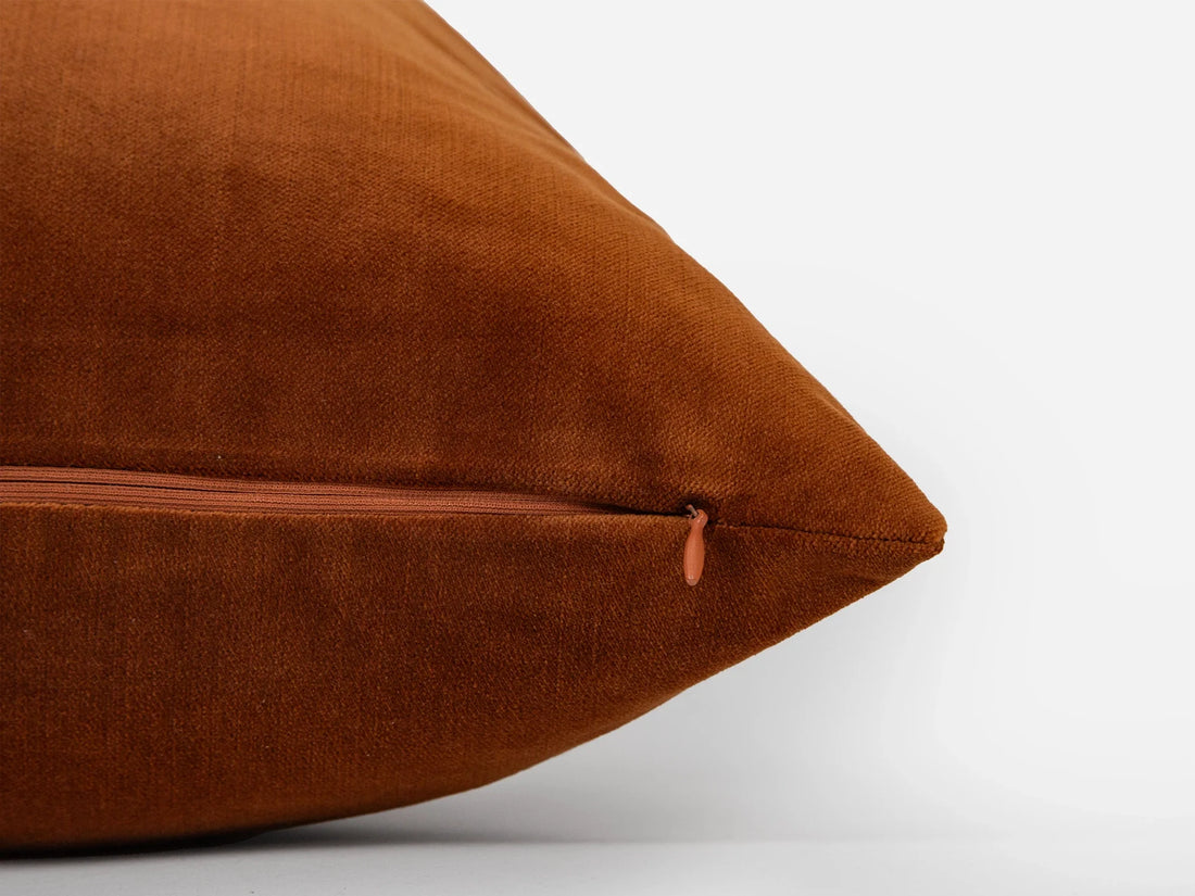 Terracotta Velvet Pillow Cover
