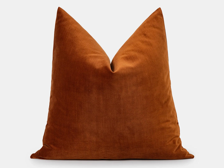 Terracotta Velvet Pillow Cover