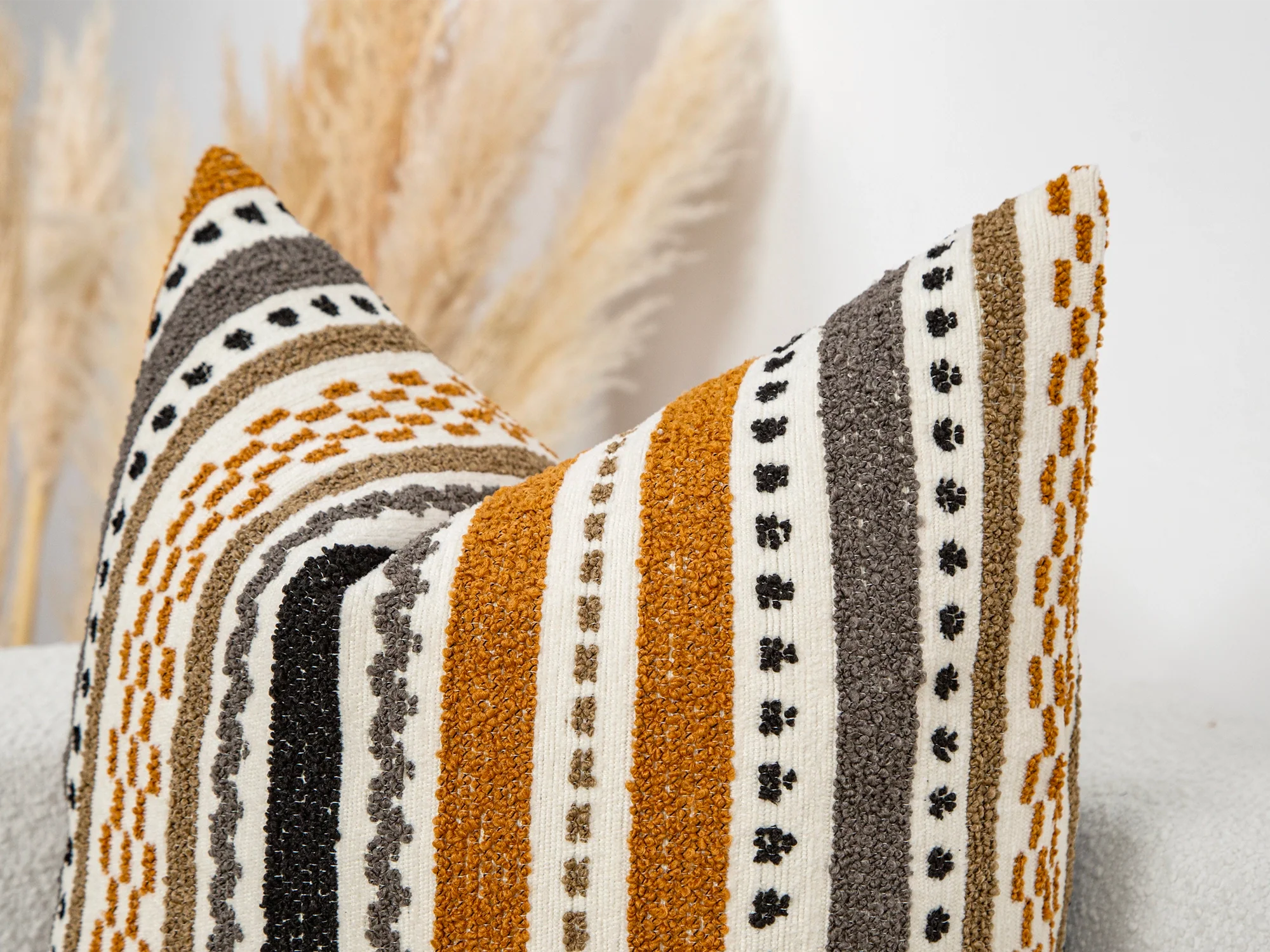 Colorful Textured Artisan Pillow Cover
