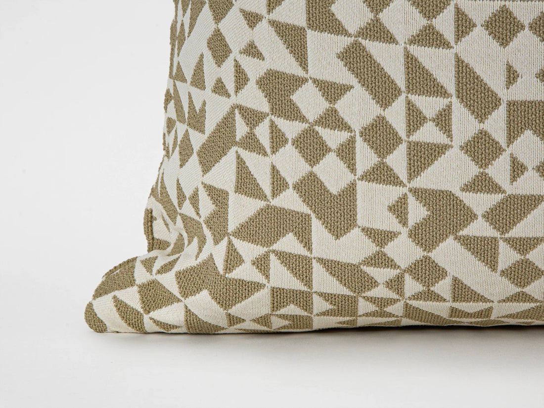 Taupe Beige Geometric Pillow Cover