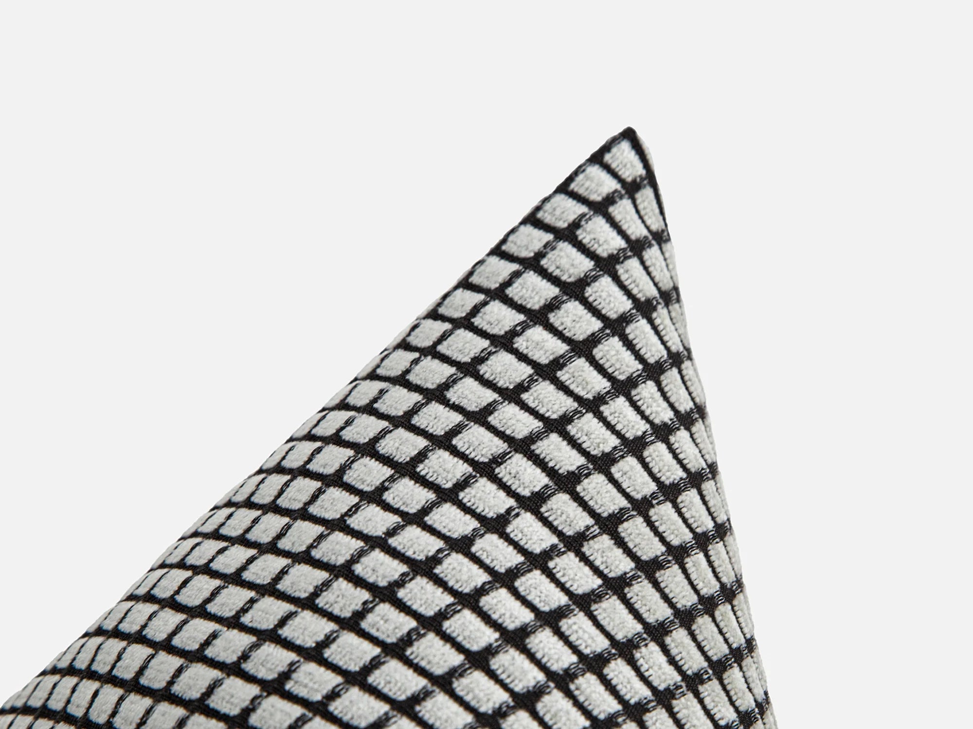 Off White and Black Woven Pillow Cover