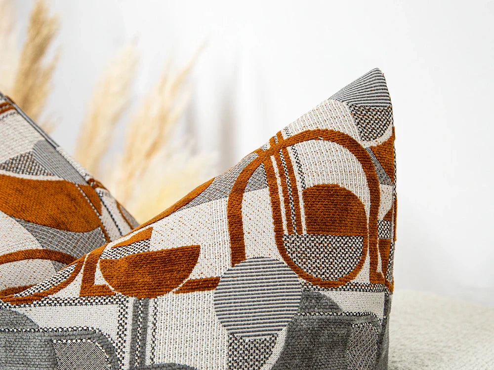 Colorful Geometric Velvet Pillow Cover