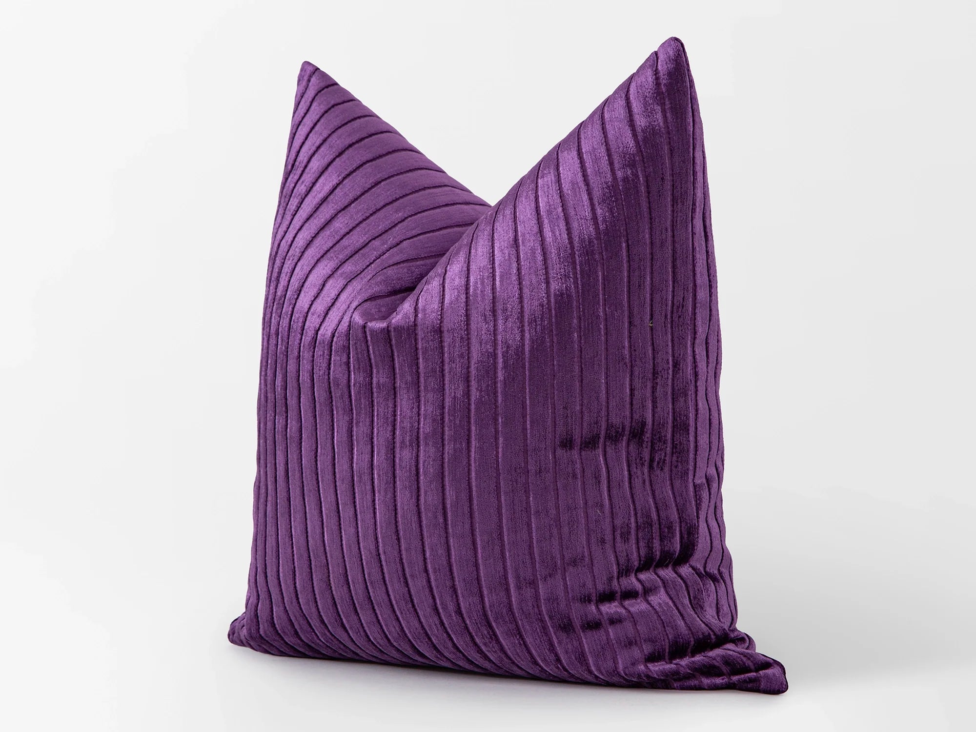 Violet Shiny Velvet Corduroy Pillow Cover