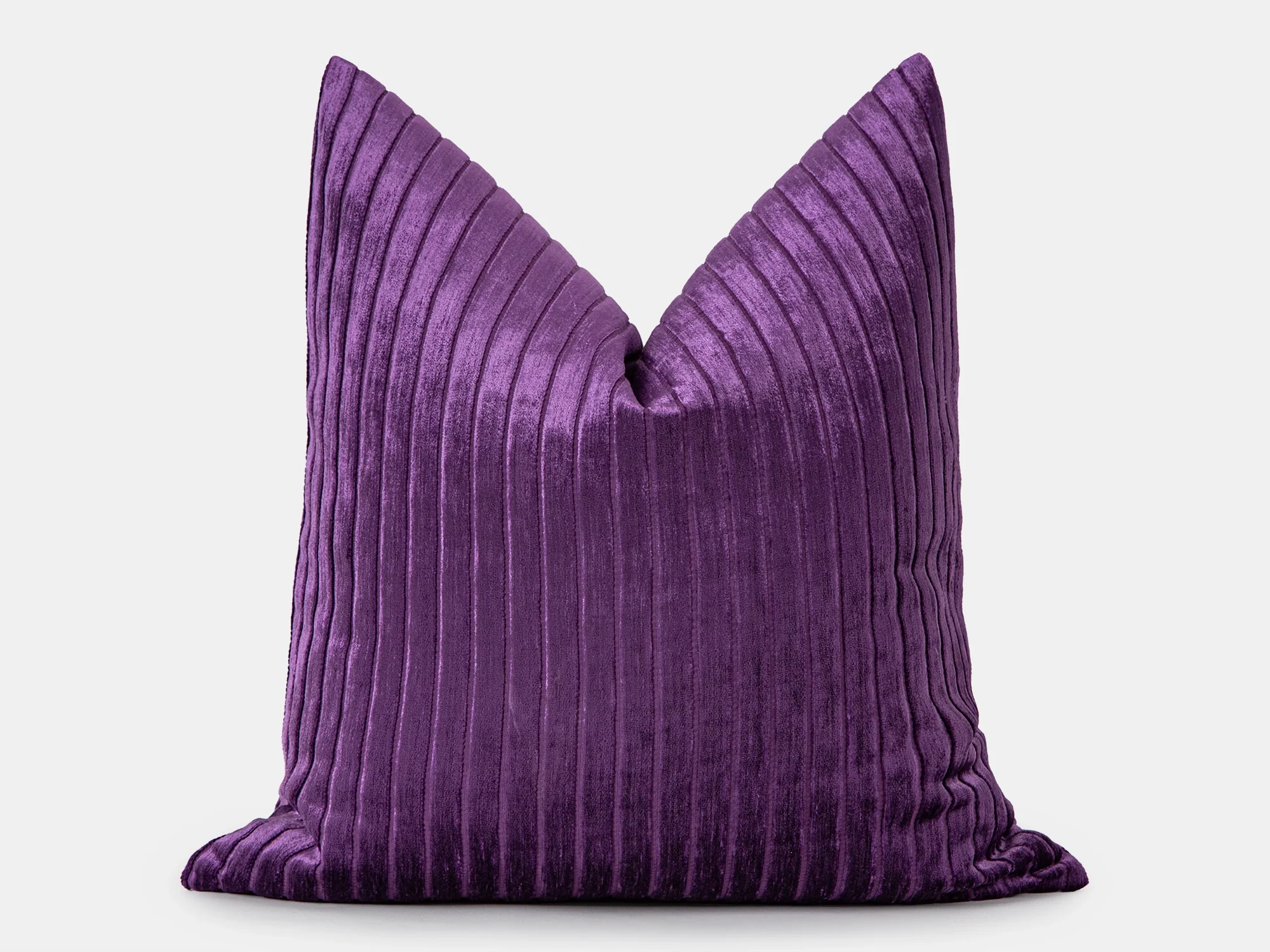 Violet Shiny Velvet Corduroy Pillow Cover