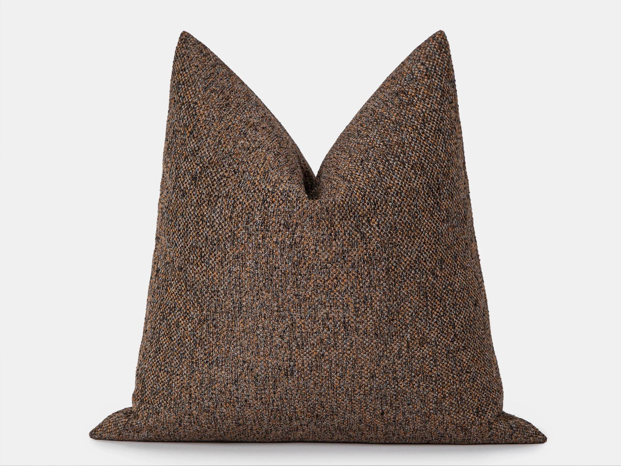 Rust Brown Woven Pillow Cover