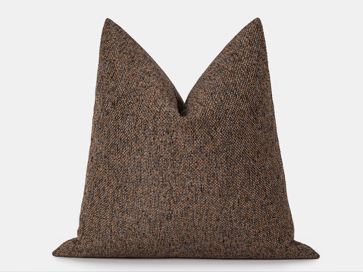 Rust Brown Woven Pillow Cover