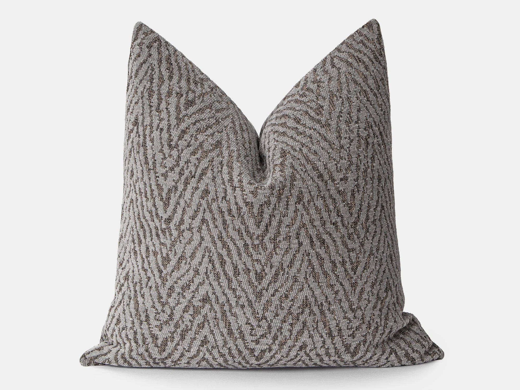 Taupe Gray Chevron Pillow Cover