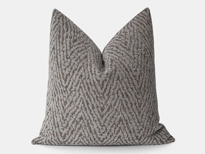 Taupe Gray Chevron Pillow Cover