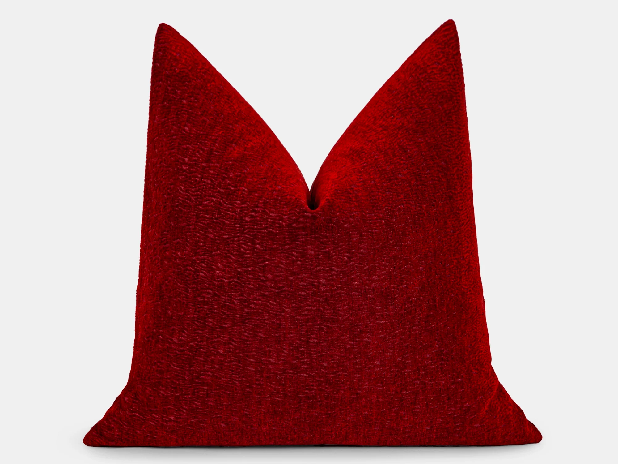 Warm Red Textured Pillow Cover