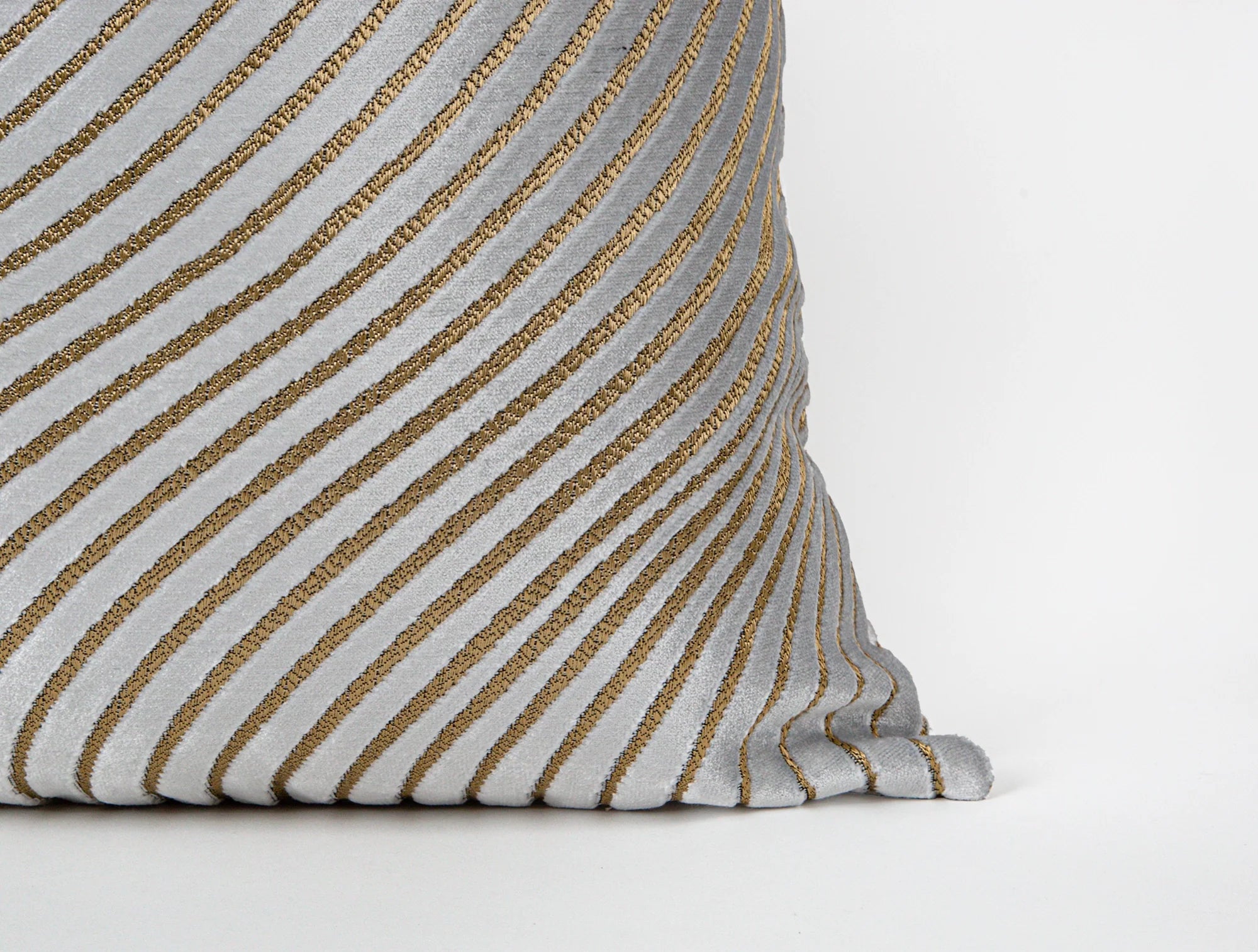Silver Cut Velvet Luxury Pillow Cover