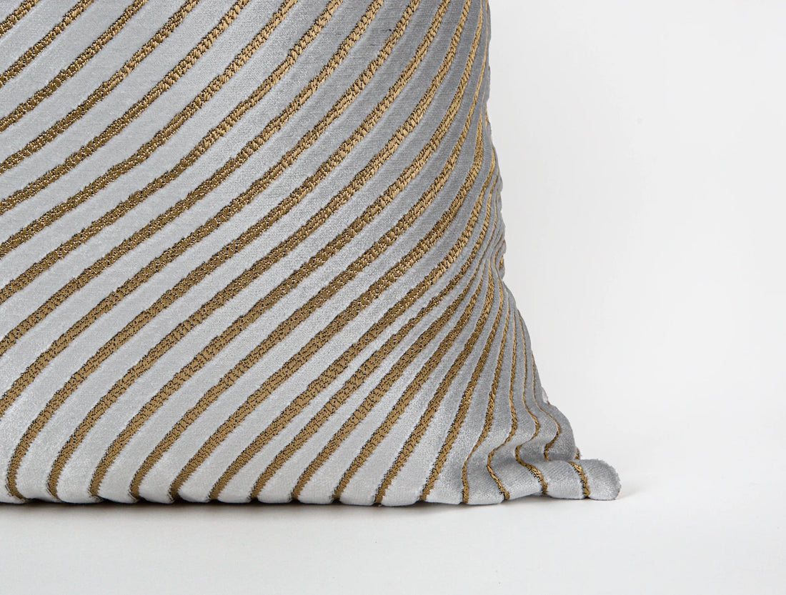 Silver Cut Velvet Luxury Pillow Cover