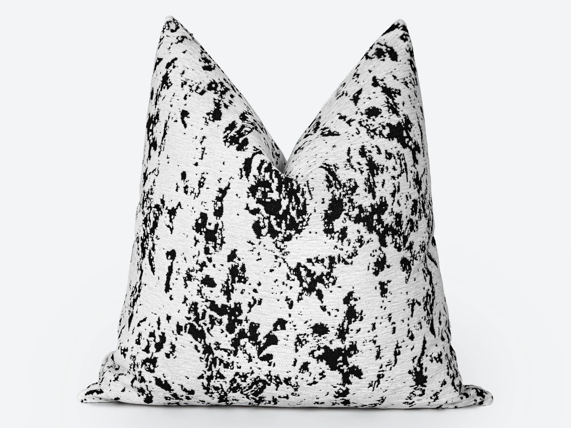 White Abstract Textured Pillow Cover