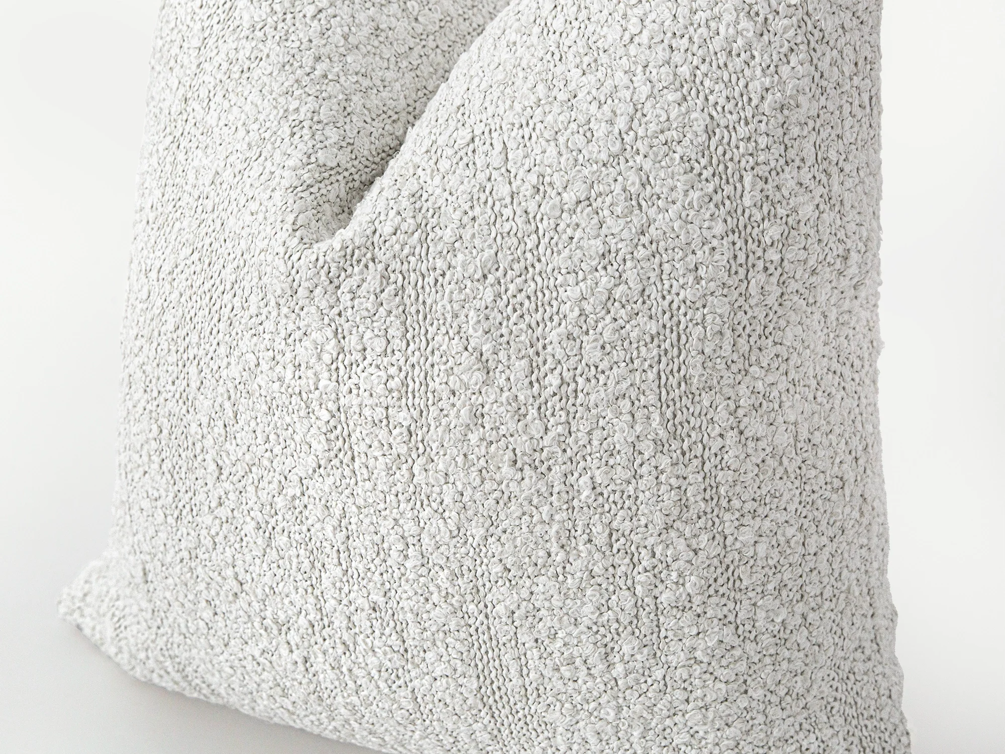 White Boho Boucle Pillow Cover