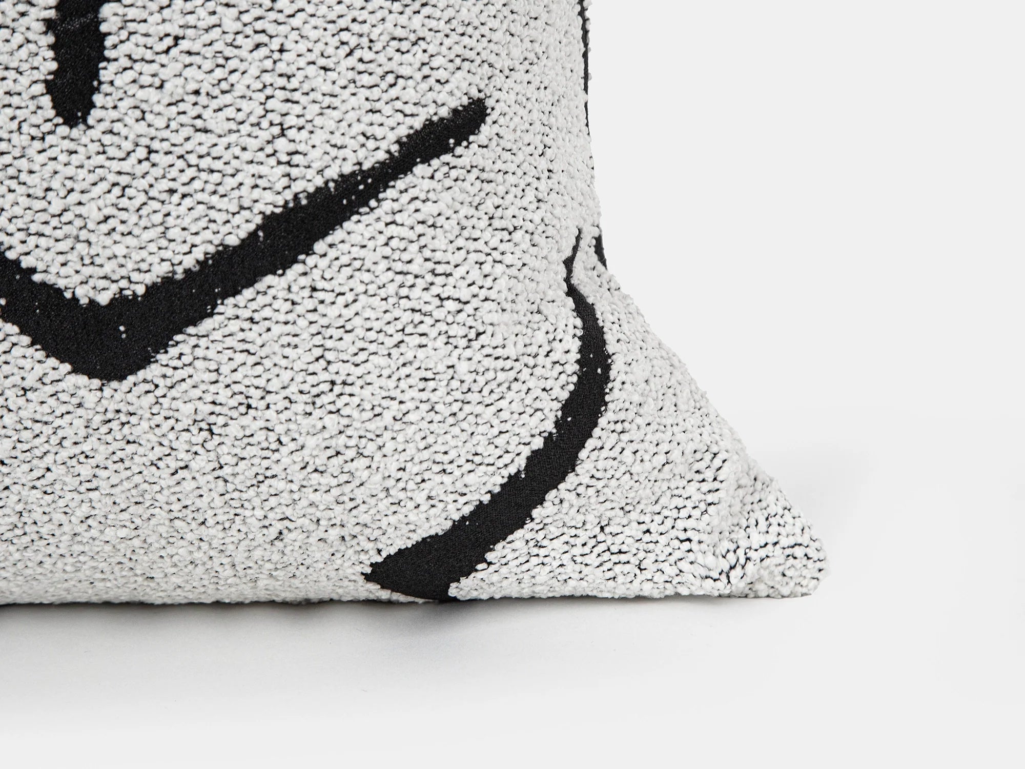 White Graffito Pillow Cover – Amorphous