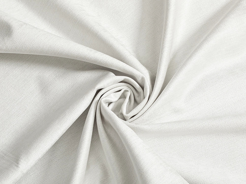White Silky Upholstery Fabric - Luxury & Durable