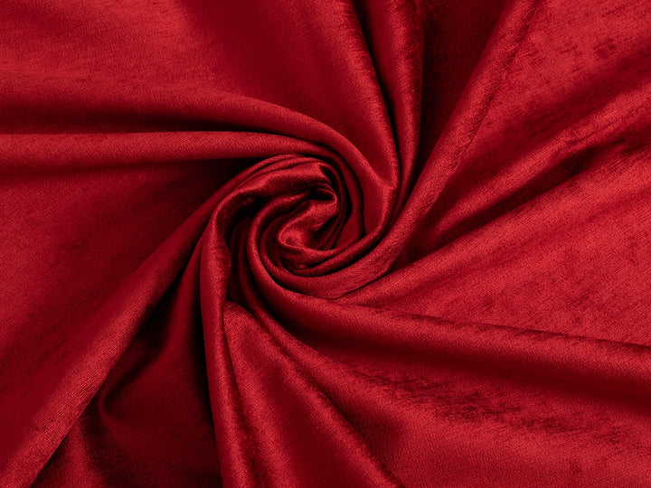 Wine Red Silky Upholstery Fabric - Luxury & Bold