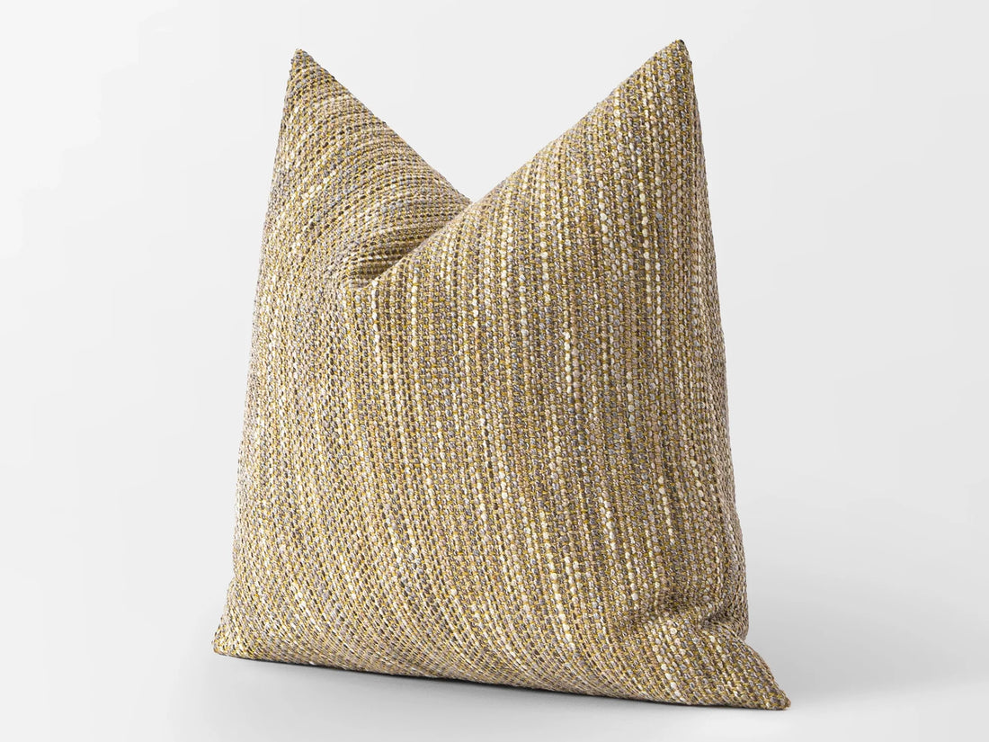 Dusty Yellow Boho Textured Pillow Cover