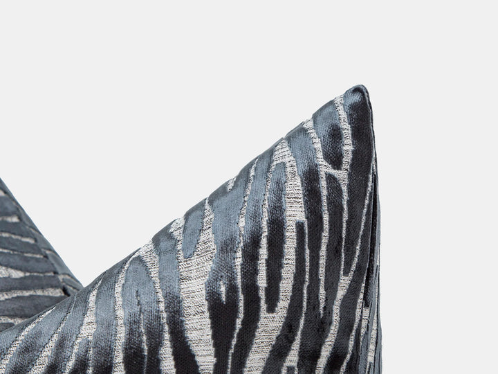 Textured Zebra Velvet Pillow Cover