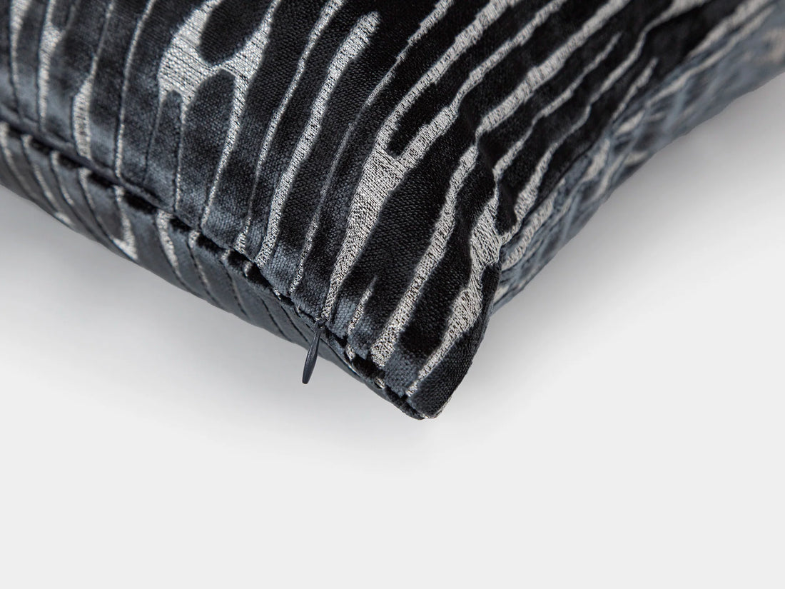 Textured Zebra Velvet Pillow Cover