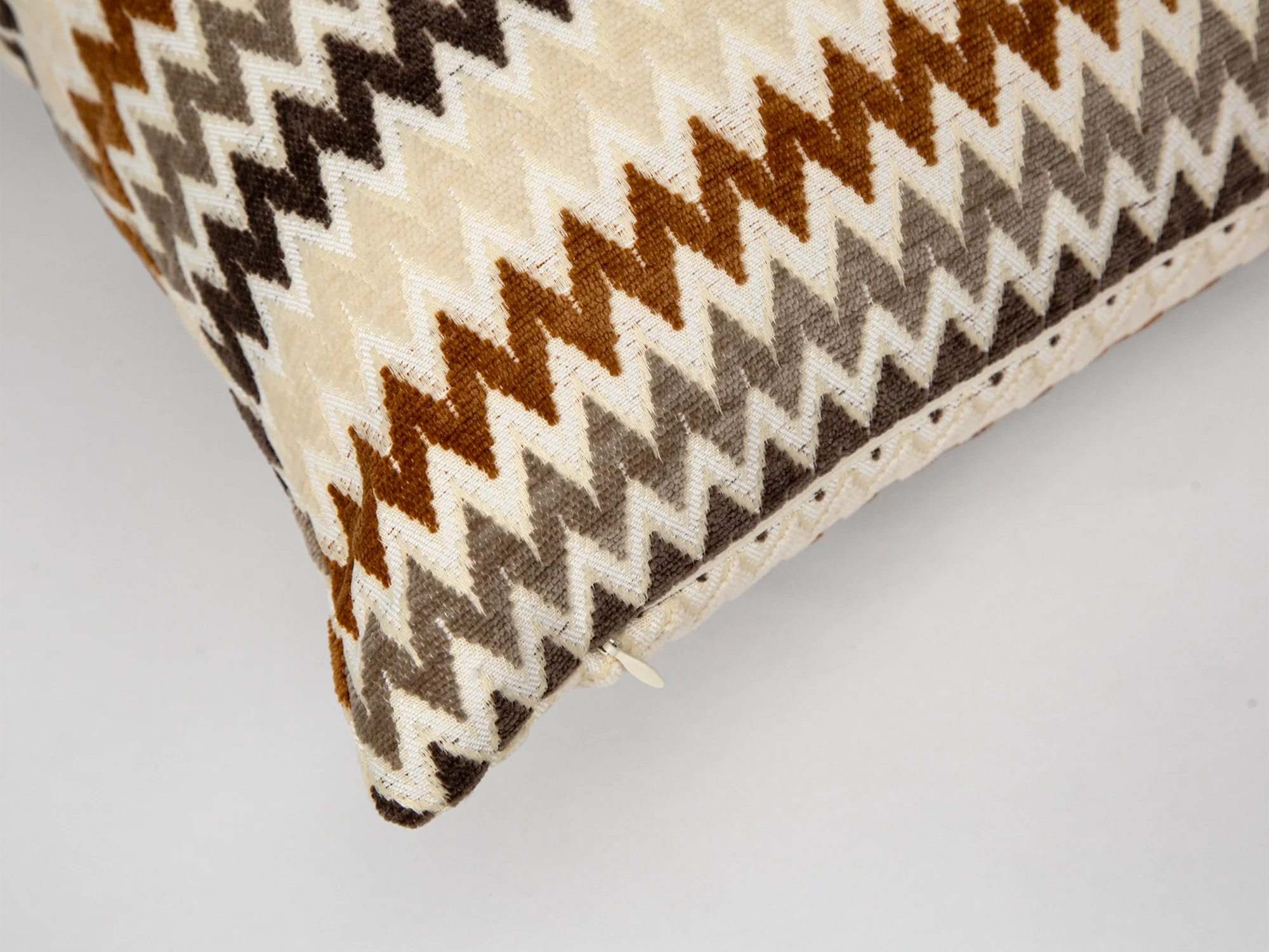 Earthy Colorful Chevron Pillow Cover